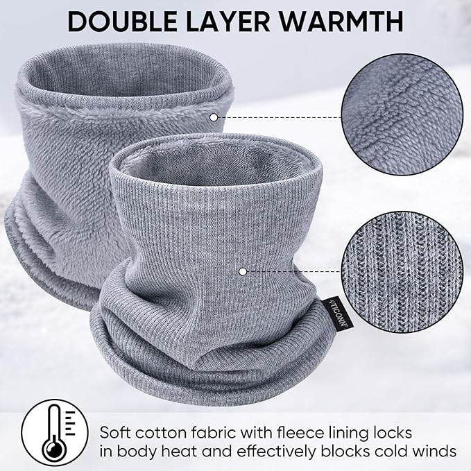 TICONN Neck Gaiter Face Cover Scarf, Neck Warmer Breathable Sun & Wind-proof - Image 2