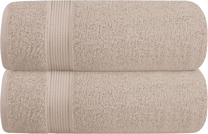 Belizzi Home Cotton 2 Pack Oversized Bath Towel Set 28x55 inches, Large Bath by Unknown