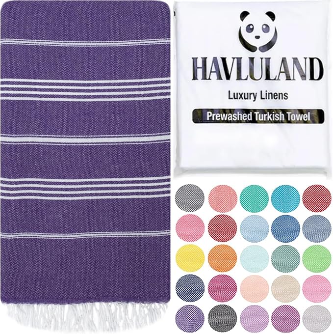 HAVLULAND Turkish Beach Towels, Oversized 40"x72" Turkish Bath Towel, Highly by Havluland