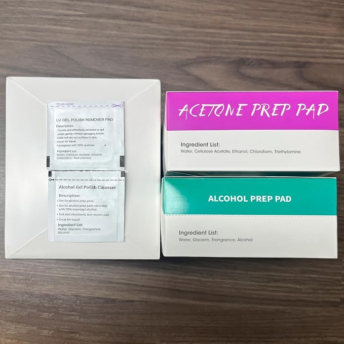 Gellen 400 Pack Nail Cleanser Pads and Acetone Nail Polish Remover Pad Kit - Image 5