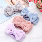 4 Pack Makeup Spa Headband Microfiber Bow Towel Soft Fluffy Washing Face - Image 4