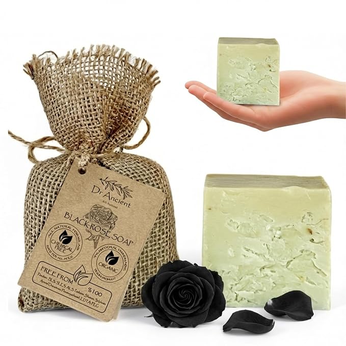 Dr.Ancient Black Rose Soap Bar, Organic Soap Bars Handcrafted the Traditional by DrAncient