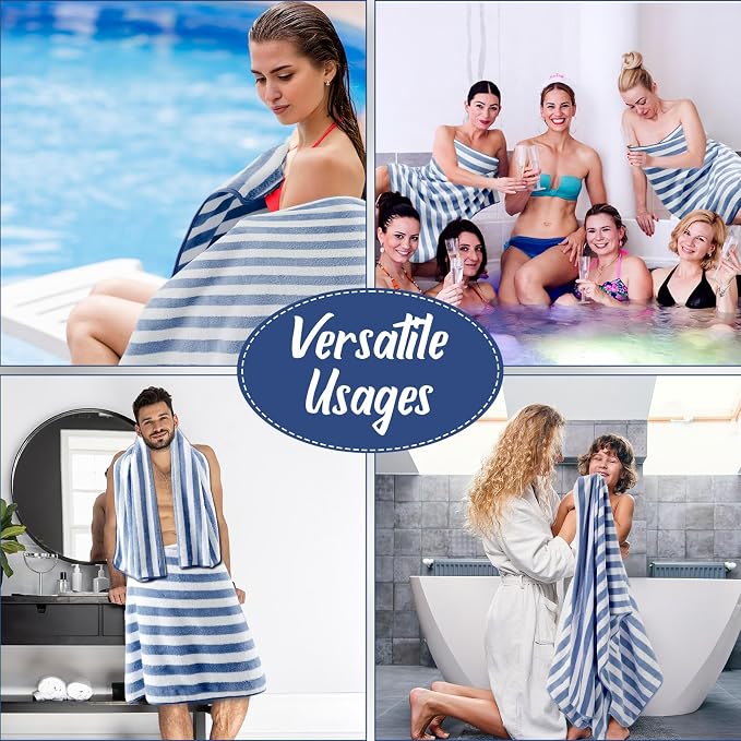 SmoothNovelty 16 Pack Microfiber Bath Towels Bulk 27'' x 60'' Oversized Size - Image 7