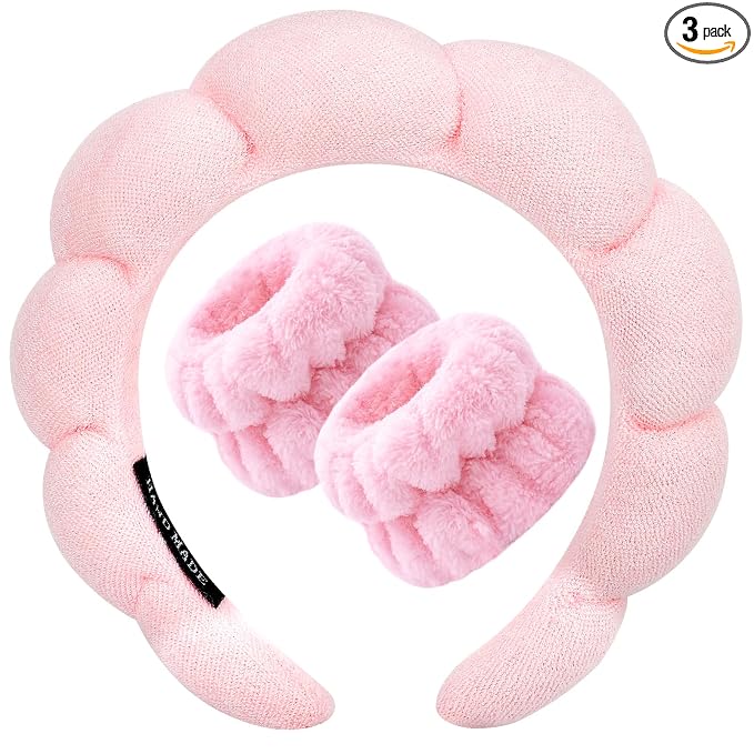 Zkptops Spa Headband for Washing Face Wristband Sponge Makeup Skincare Headband by ZKPTOPS