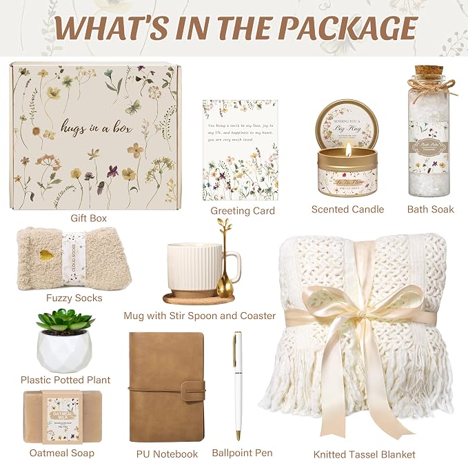 Birthday Gifts for Women, Get Well Soon Self Care Package Box, Sending Hug - Image 6