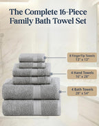 LANE LINEN 100% Cotton Turkish Towel Set - Image 4