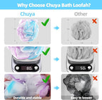 Chuya Bath Loofahs Sponges 80g XL Size, 4 Pack Shower Sponge Exfoliating - Image 3