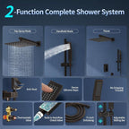 SR SUN RISE 12 Inch Oil Rubbed Bronze Shower Faucet Set, Wall-Mount Adjustable - Image 3