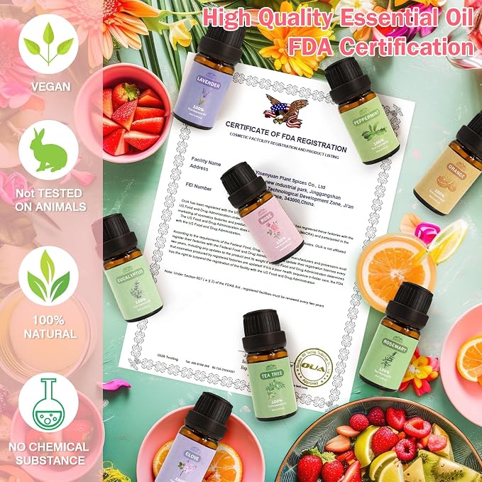 8 Pcs 100% Pure Floral Essential Oils Set - Image 3