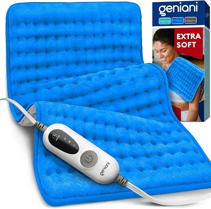 GENIANI Electric Heating Pad for Back Pain & Cramps Relief, Electric Throw by GENIANI