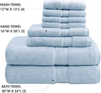 Madison Park 800GSM Bathroom Towel Set of 8 100% Cotton Bath Towel Set - Image 4