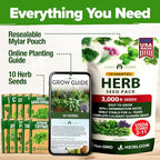 HOME GROWN 10 Herb Seeds for Planting 3, 000+ Non-GMO Heirloom Seeds | Extra - Image 8