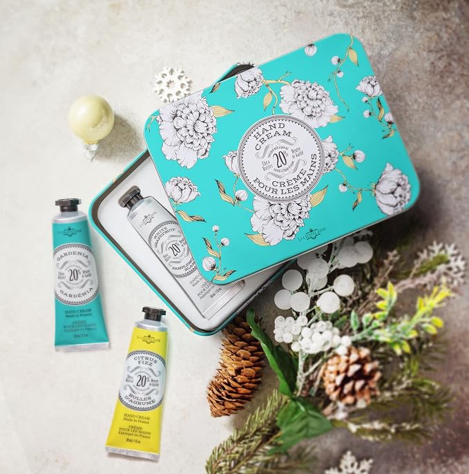 La Chatelaine Hand Cream Trio Tin Gift Set, Natural Hand Lotion, Made in France - Image 5