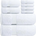 Infinitee Xclusives Luxury 100% Cotton Towel Set – 8 Piece Bathroom Towel Set – by InfiniteeXclusives