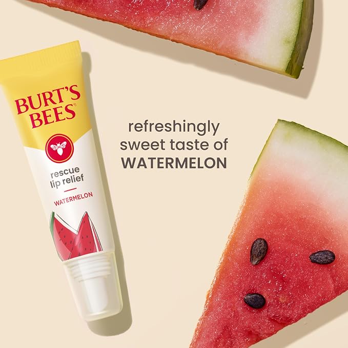 Burt's Bees Rescue Lip Relief, Watermelon & Berry Medley, Hydrating Lip Balm - Image 7