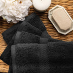 SUPERIOR Egyptian Cotton Pile Hand Towel Set of 4, Ultra Soft Luxury Towels - Image 5