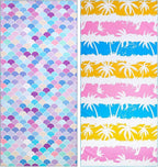 2 Pack Microfiber Beach Towel, Oversized Pool Towel 75”x 35”, Sand-Free Beach by PYSUPERMODE