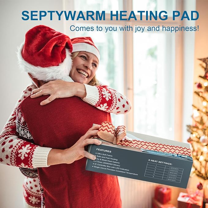 Heating Pad for Back, Electric Heating Pads for Cramps/Abdomen/Waist/Shoulder - Image 7
