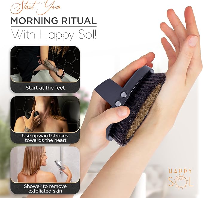 Copper Dry Brushing Body Brush for Lymphatic Drainage by HAPPY SOL - Image 4