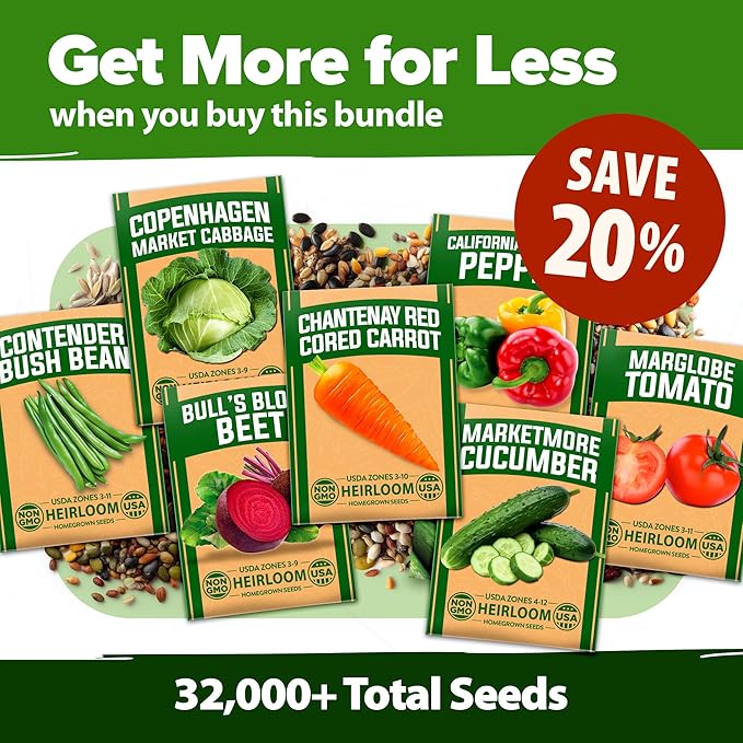 HOME GROWN 70 Variety Vegetable & Herb Seeds 32, 000+ USA Non-GMO Heirloom - Image 6