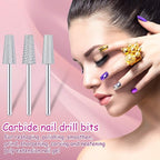 3 Pieces Tapered Barrel Carbide Nail Drill Bit, 3 Sizes Carbide Nail Drill Bit - Image 5