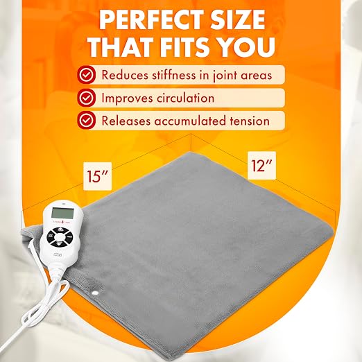 TheraCare Digital 12” x 15” Heating Pad | Moist & Dry Heat | Wide Range - Image 6