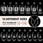 UNA GELLA Toe Nail Tips Full Cover, 15 Sizes - Image 7