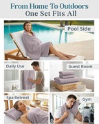 CASA PLATINO 100% Cotton Bath Towel Set 8 Pcs - Image 7