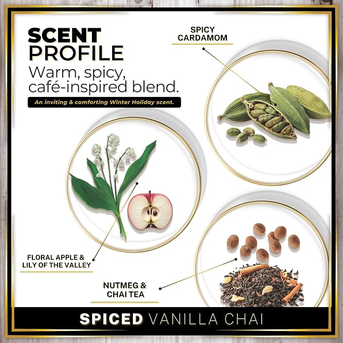 Urban Naturals Car Air Freshener Spiced Vanilla Chai Scent Diffuser, Long - Image 4