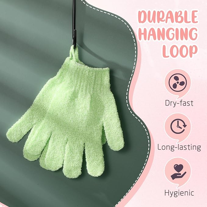Didaey 104 Pcs Exfoliating Glove Bulk Shower Gloves - Image 6