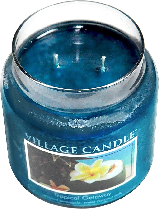Village Candle Tropical Getaway, Large Apothecary Jar, Scented Candle, 21.25 oz. - Image 3