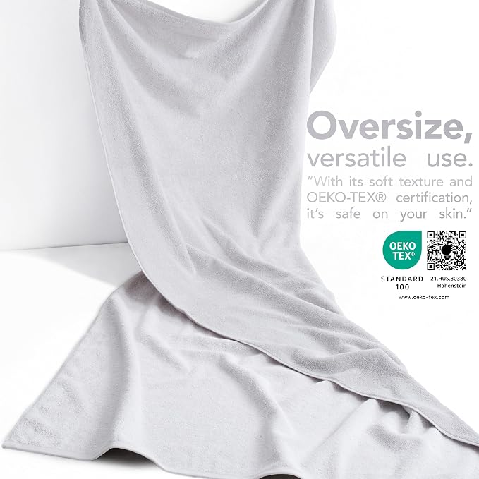 American Soft Linen 100% Cotton 600 GSM Turkish 40x80 Oversized Bath Towel Sheet - Image 3