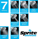 Sprite Showers Pure 7-Setting Filtered 1.75GPM Showerhead in Chrome - Image 2