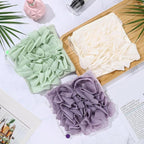 6 Pack Washcloth Loofah Combo 2 in 1 Drawstring Loofah Sponge - Image 5