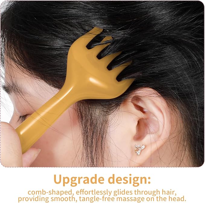 WY LIGHTING LEVEL 2Pcs Head Massager Manual Hair Scalp Massager Gua Sha Five - Image 5
