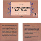 Bath Bombs, 2 Pack Fizzy Spa Gift Natural Hemp Oil Extract and Lavender - Image 5