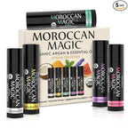 Moroccan Magic Organic Lip Balm 5 Piece Variety Pack Gift Set | Ultra-Hydrating by MoroccanMagic