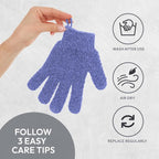 4 Pairs Exfoliating Gloves, 100% Nylon, Dual Texture Body Scrub - Image 4