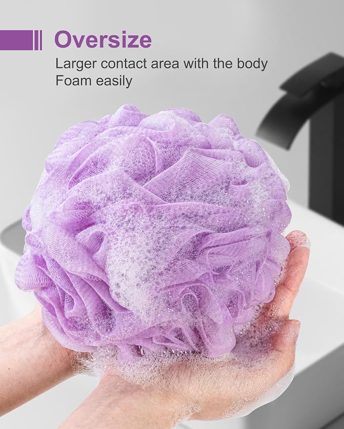 MTDLYICE Loofah Sponge, XXL Large Loofah 100g 4 Pack, Bath Sponge Soft Mesh - Image 2