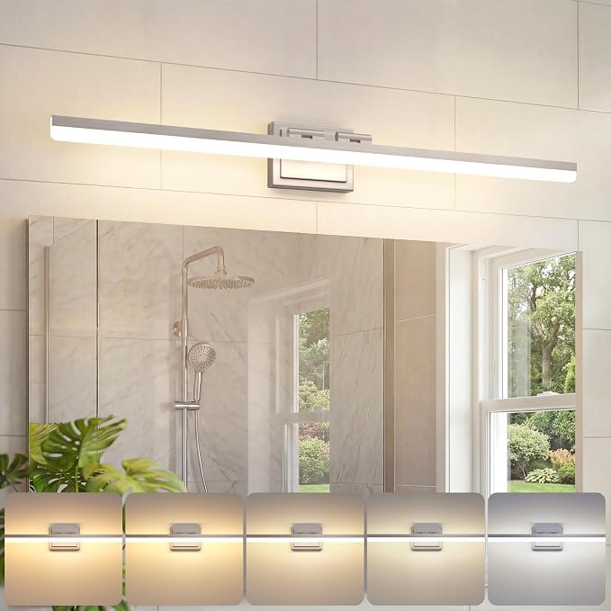 VOLISUN Modern Bathroom Vanity Light 39.4 inch, 34W Dimmable 5CCT Led Bathroom by VOLISUN