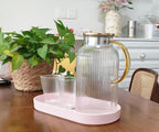 Pink Small Tray, Oval Tray for Kitchen Counter, Bathtub Bathroom Vanity Items - Image 5