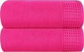 GLAMBURG 100% Cotton Oversized 2 Pack Bath Sheets 35x70, Ultra Soft Highly by GLAMBURG