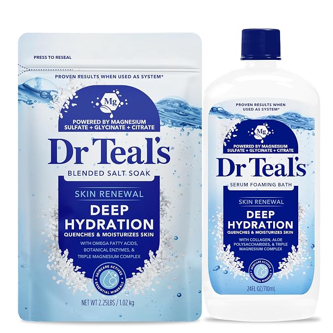 Dr Teal’s Skin Renewal Deep Hydration Salt & Foaming Bath Combo Pack by DrTeals