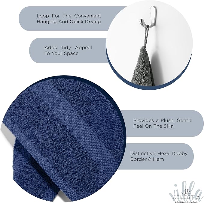 100% Cotton Bath Towel Set of 24-6 Bath Towels, 6 Hand Towels, 12 Wash Cloths - Image 4