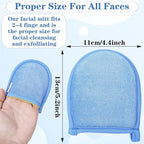 4 PCS Exfoliating Gloves, Exfoliating Facial Scrubber Mitt Facial Scrub Mitts - Image 2