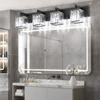 Aipsun Black Light Fixtures Bathroom Vanity Light Crystal Modern Vanity Light - Image 3