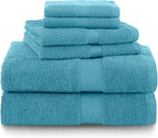 Martex 6-Piece Luxury 100% Cotton Towel Set | Quick Dry | Super Absorbent | by Martex