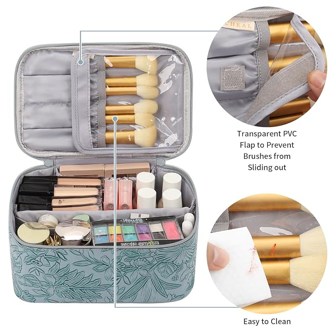 OCHEAL Makeup Bag, Travel Makeup Organizer Bag, Large Capacity Cosmetic Bags - Image 4