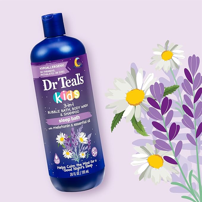 Dr Teal's Kids 3-in-1 Sleep Bath: Bubble Bath, Body Wash & Shampoo - Image 2