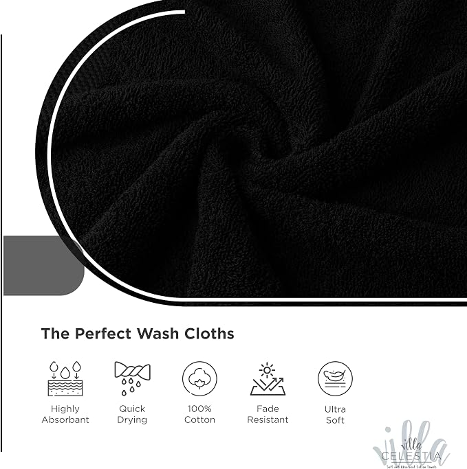 100% Cotton Wash Cloth for face & Body Set of 6, Sustainable, Highly Absorbent - Image 3